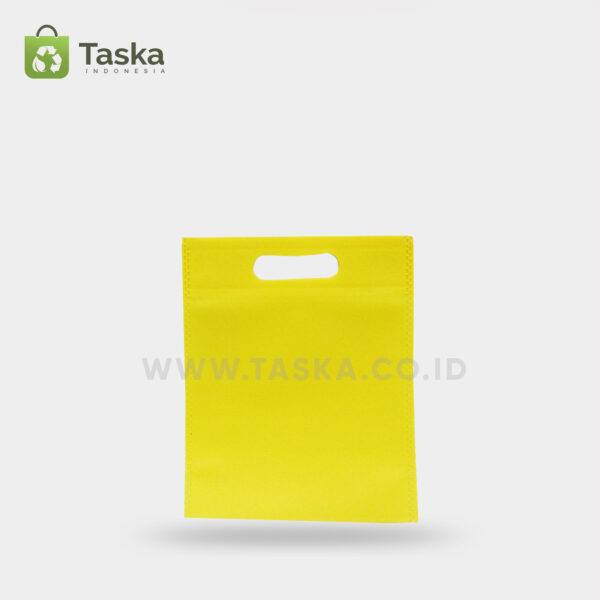 Tas Press Spunbond Oval – Kuning 20×25 Cm – Sisi Depan
