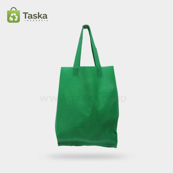 Tas Press Spunbond Handle – Hijau Tua 30×40 Cm – Sisi Kiri