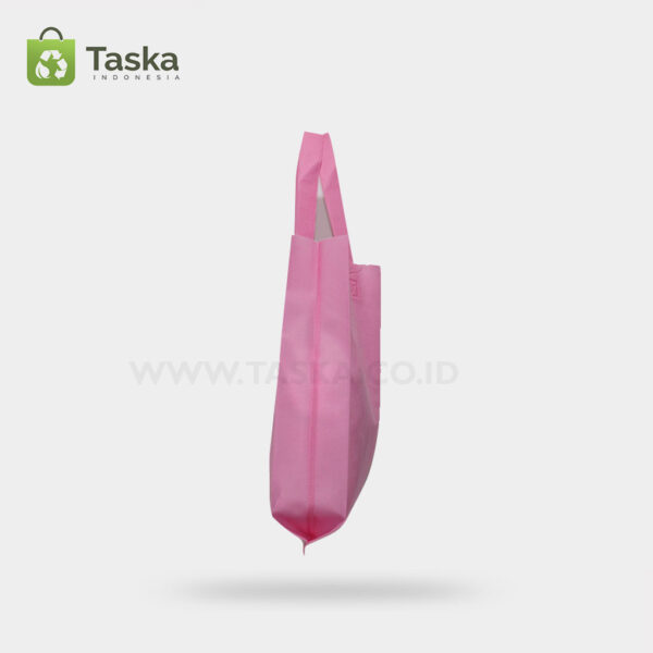 Tas Press Spunbond Handle – Pink 25×35 Cm – Sisi Kanan