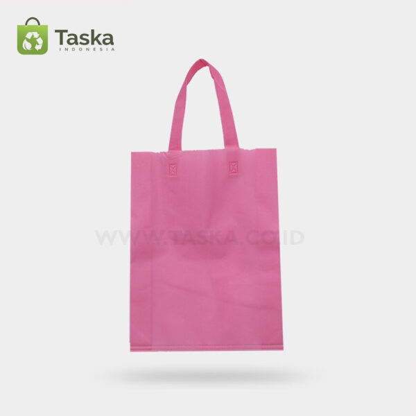 Tas Press Spunbond Handle – Pink 30×40 Cm – Sisi Depan