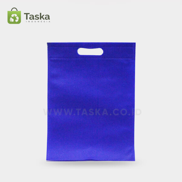 Tas-Spunbond-Oval-Biru-30×40-Cm-Sisi-Depan
