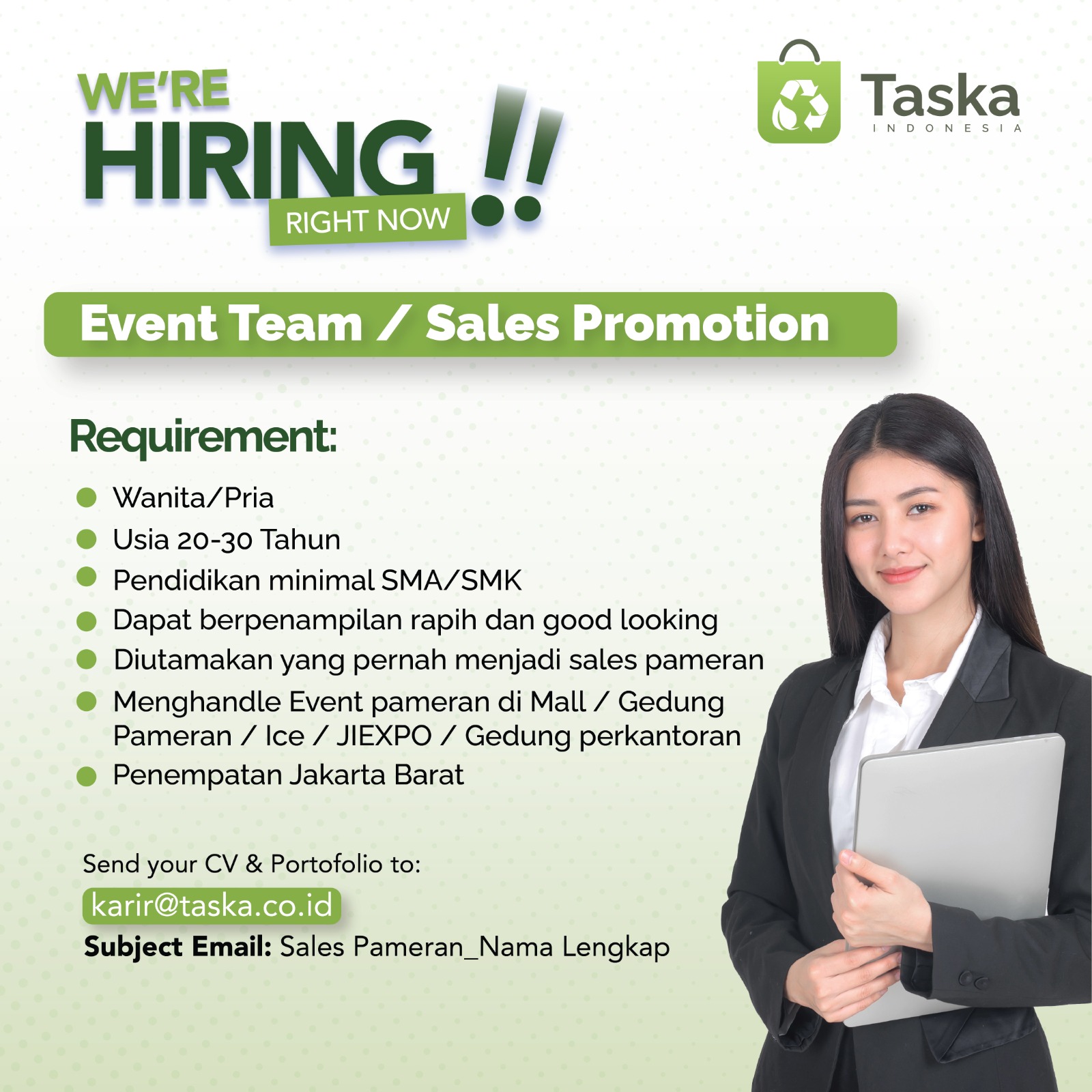 Lowongan Event Team Sales Promotion Taska